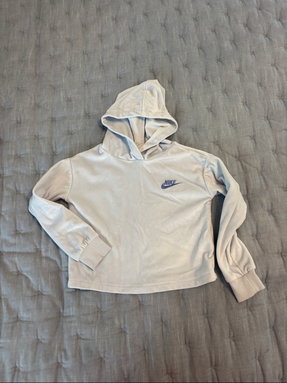 Nike Light Blue Hoodie with Navy Swoosh